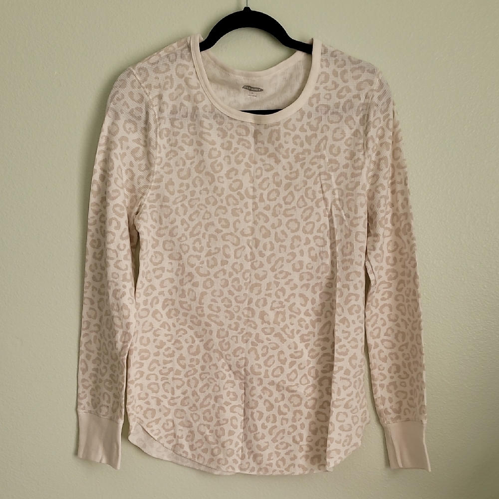 Old Navy Chetah Beige Thermal PJ Set